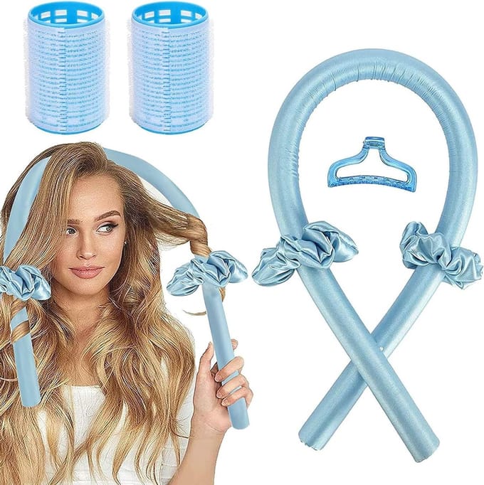 Verwarmingsvrije Haar Curlers voor Lang Haar - Perfecte Krullen met Hoofdband en Styling Rollers