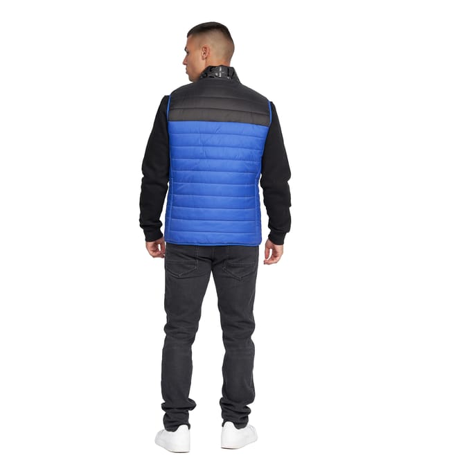 Crosshatch Heren Presnell Hoog Hals Gilet (Blauw)