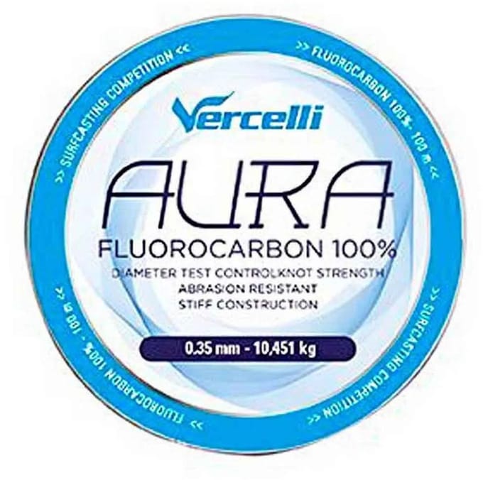 Vercelli Aura 100 M Flurocarbon Transparant 0.200 mm