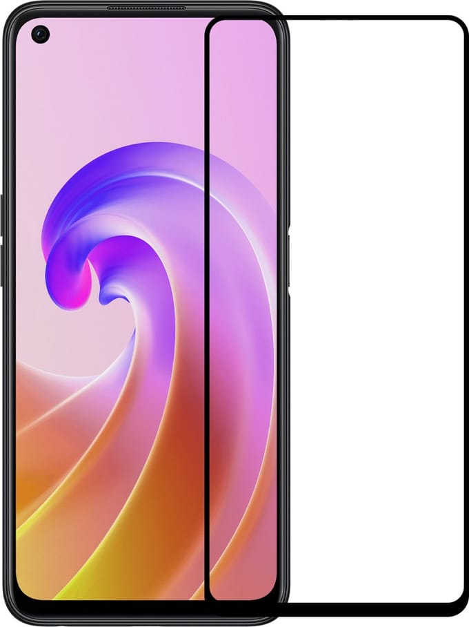Screenprotector Geschikt voor OPPO A76 - Full Cover - Beschermglas - Gehard Glas - Tempered Glass - Screen Protector