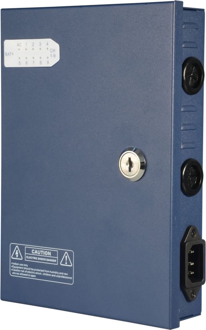 Voedingskast met 9 x 12V DC outputs 120W