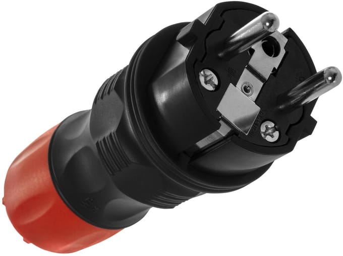 Awtools Extreme - Stekker - IP54 - 16A - Rubberen Behuizing - Spatwaterdicht