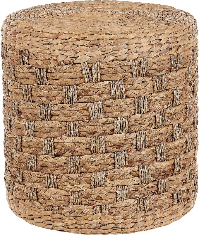 BASSLET - Poef - Natuurlijk - 40 cm - Zeewier