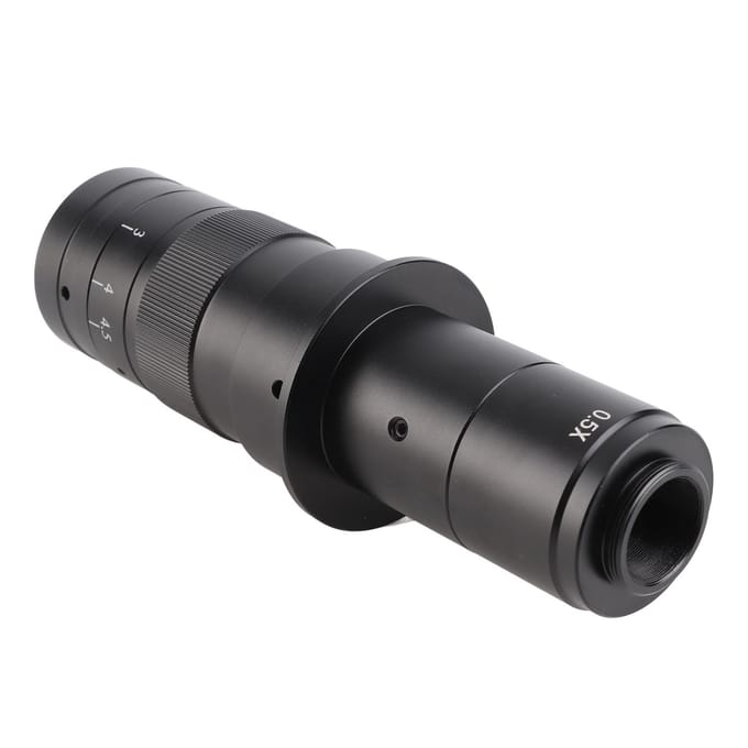 Objectif monoculaire zoom 180X, monture C 25 mm, en alliage, pour caméra de microscope vidéo industriel VGA USB black