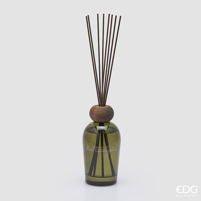 EDG Enzo De Gasperi Geurstokjes opaalglas Munt Eucalyptus 500ml H18.5