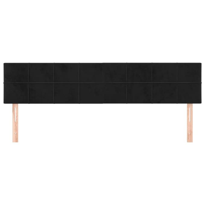vidaXL - Hoofdborden - 160x5x78/88 - cm - fluweel - zwart