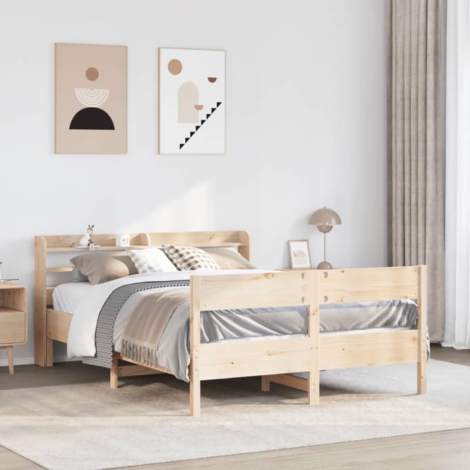 vidaXL - Bedframe - zonder - matras - massief - grenenhout - 160x200 - cm