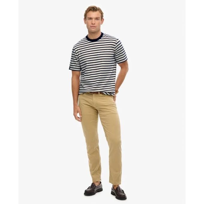 Superdry T-shirt Merchant Stripe Tee M1012290a Off White Stripe Mannen Maat - XL