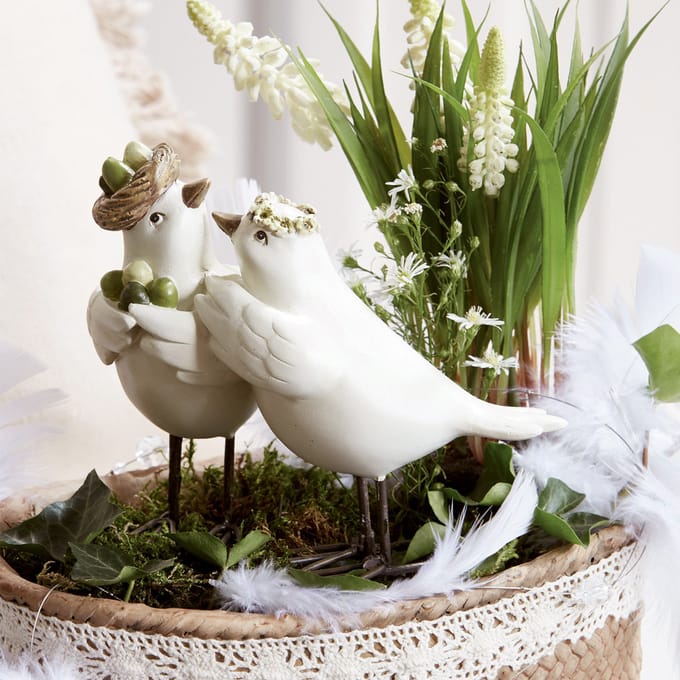 LOBERON Vogelpaar Orne wit