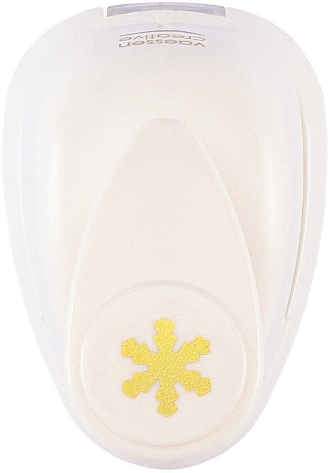 Vaessen Creative Pons - Figuurpons - Sneeuwvlok - 9 x 10 mm