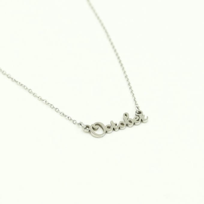 Ketting-maand oktober zilver