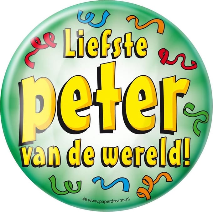 Paperdreams - Button XL - Liefste Peter