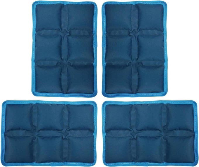 Koelpaketten Lunchtrommel - Herbruikbare Vrieselementen - Vers Houden Voedsel - Lekvrije Constructie - 4 Stuks - Blauw