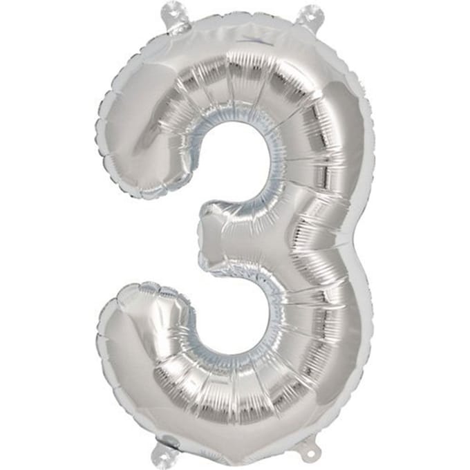 Folieballon "Nummer" - Cijfer "3"