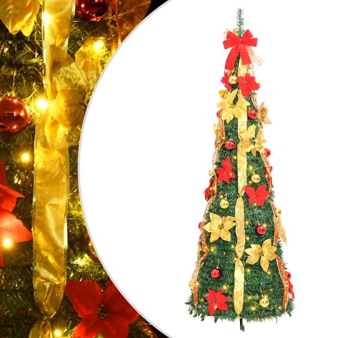 vidaXL - Kunstkerstboom - pop-up - 100 - LED's - 150 - cm - groen