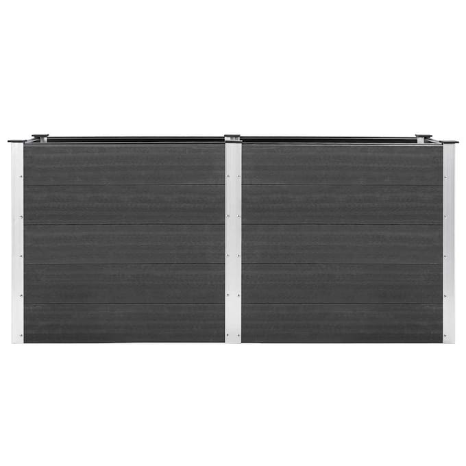 vidaXL - Plantenbak - verhoogd - 200x50x91 - cm - HKC - grijs