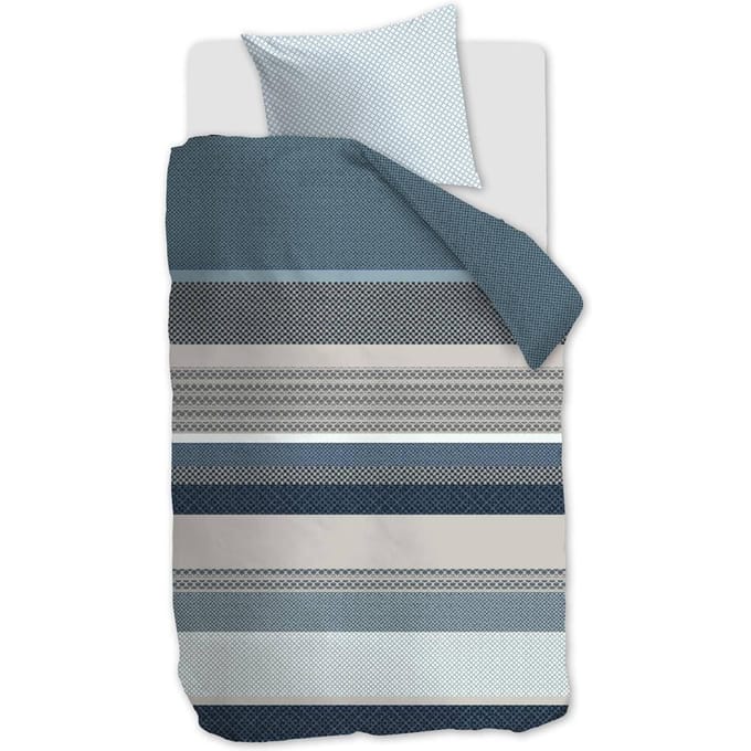 Beddinghouse Lennart dekbedovertrek - Eenpersoons - 140x200/220 - Blauw