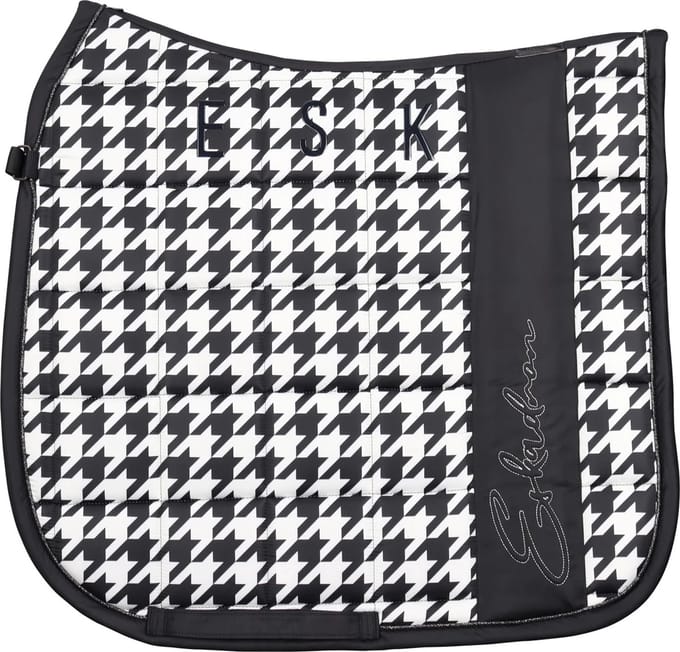 Eskadron Zadeldek Essence Big Square Glossy Zwart-wit - veelzijdigheid Paard
