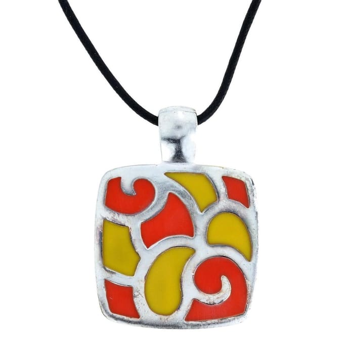 Behave - Ketting met Kleurrijke Hanger - Retro Stijl Accessoire