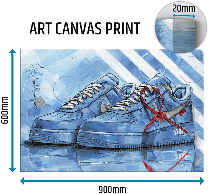 Sneaker canvas University blue 90x60 cm