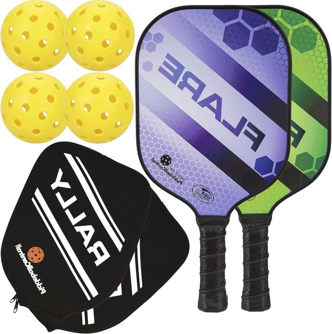 Pickleball Paddle Set - Sport Set - Sport Spelen - Grafeen Composiet - 7.5 Ounces - Grafiet
