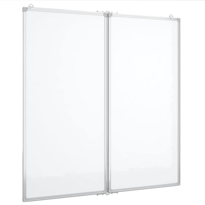 vidaXL - Whiteboard - magnetisch - inklapbaar - 80x80x1,7 - cm - aluminium