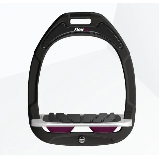 Verstelbare Zwart/Grijs/Pruim Grip Stirrup Flex-On Green Composite