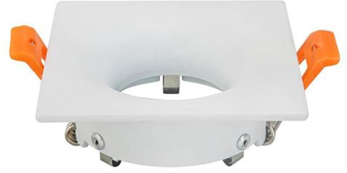 Spot Armatuur GU10 - GU10 Inbouwspot - Vierkant - Wit - Aluminium - 85mm