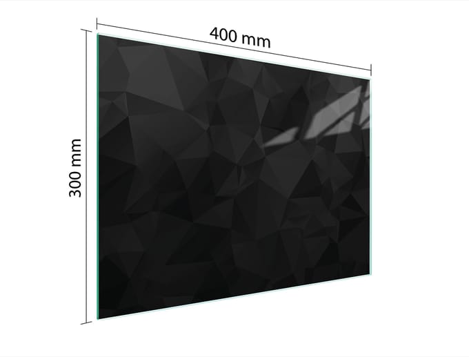 TMK ArtDeko - Snijplank - 40x30 cm - Glazen Paneel - Zwart