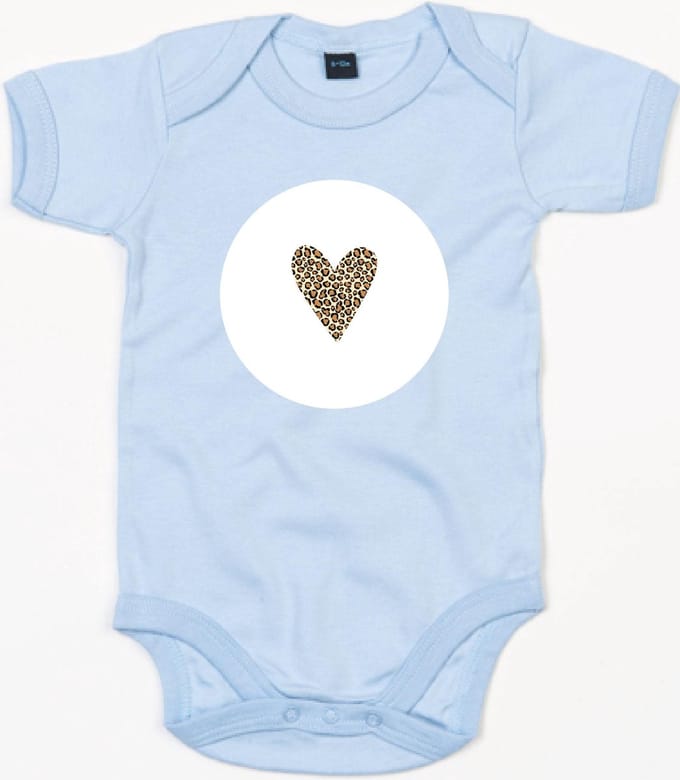 Rompertje Heart 2-Dusty Blue-3-6 Maanden
