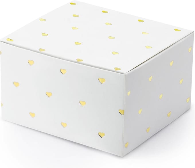 Geschenkdoosjes Mini Hartjes Goud 6cm 10st