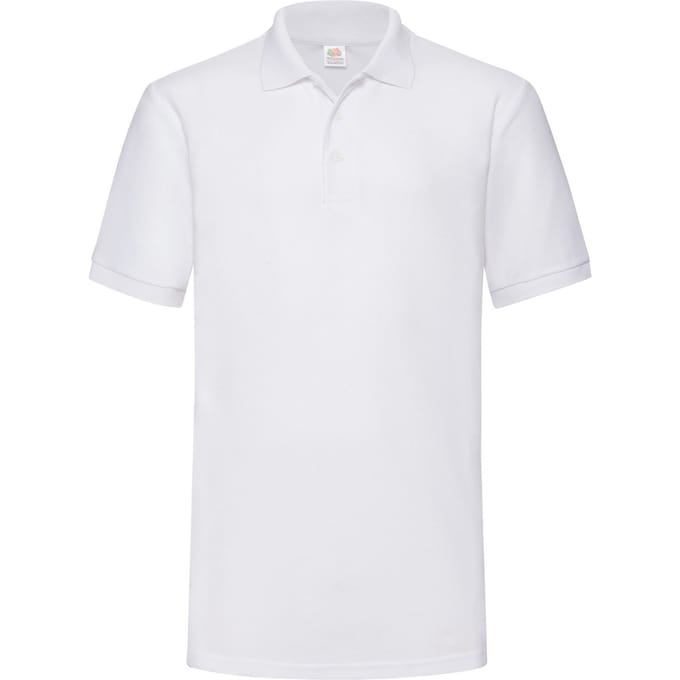 Fruit of the Loom Heren Pique Zwaar Poloshirt (Wit)