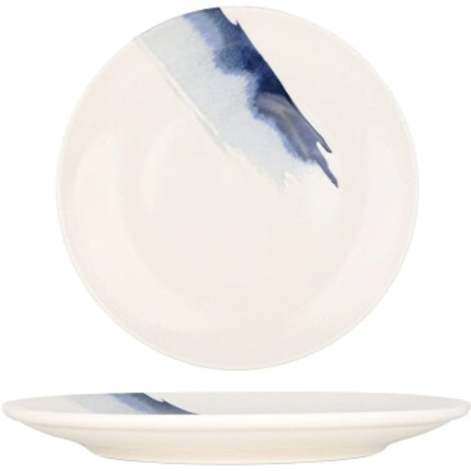 Bonna Dinerbord - Blue Wave - Porselein - 27 cm - set van 6