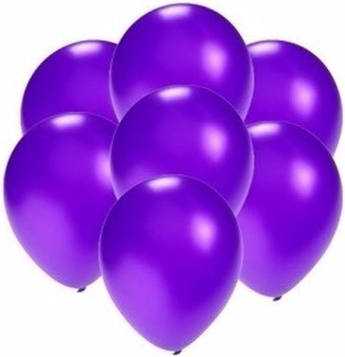 Party ballonnen in klein formaat - paars - 200x - 13 cm - feestartikelen/versiering
