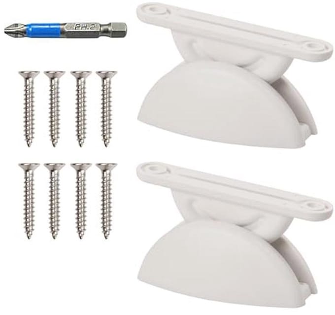 Deurhouders voor Caravan - 2 Stuks met Schroeven en Bit - Ideaal voor Campingaccessoires