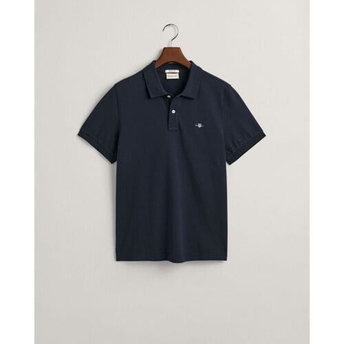 Gant Shield Piqué Poloshirt Donkerblauw (navy) - Maat 3XL - Heren