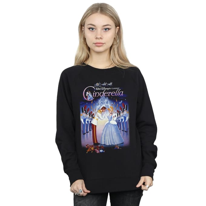 Disney Dames/Dames Cinderella Collage Poster Sweatshirt (Zwart)