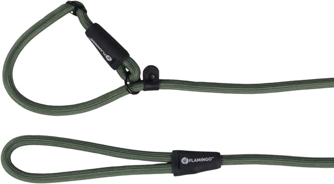Flamingo - Hond Anti-trek looplijn Cami Groen 1,7m 12mm