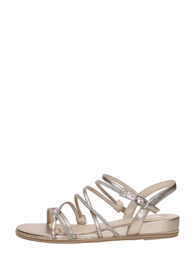 Tamaris Sandalen goud Textiel - Dames - Maat 37