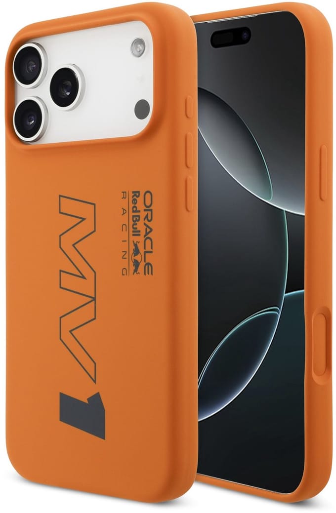 Red Bull Racing Back Cover Case - iPhone 17 Pro Max - Oranje - Liquid Silicon - Schokbescherming