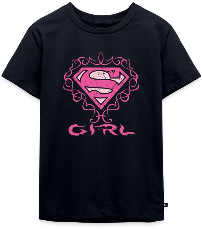 Superman Super Girl S Schild Premium T Shirt Kinderen