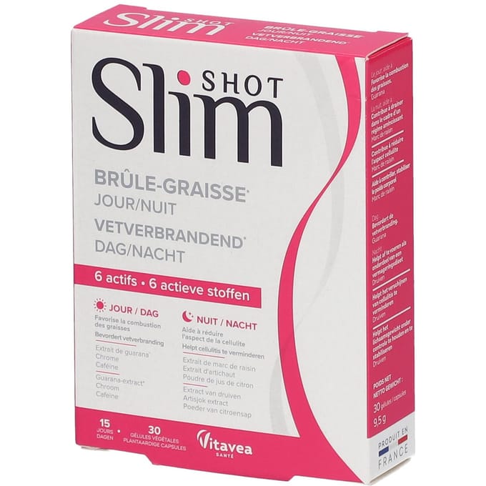 Vitavea Slimshot Vetverbrander Dag En Nacht 30 Tabletten