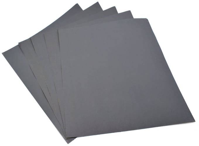 Schuurpapier Pack van 5 Vellen -Grit 2000 Waterdicht Papier Nat/droog Siliciumcarbide