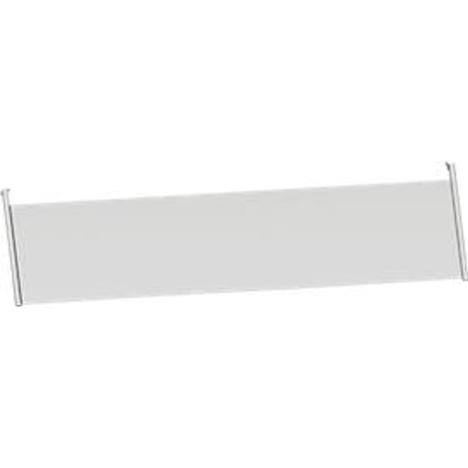 Schäfer Shop  Genius Achterwand, voor bureau B 2000 mm, H 466 mm, wit aluminium