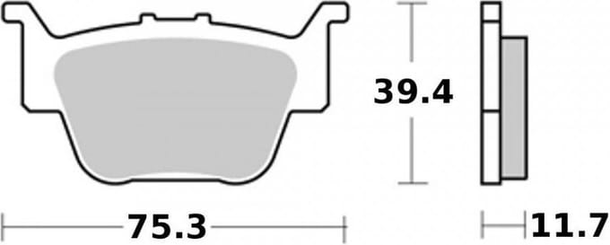 Plaquette de frein Perftec pour Quad Honda 450 Trx R/Er 2006 à 2012 AR Neuf
