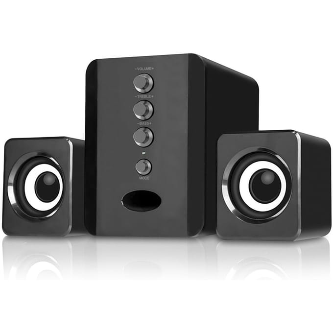D-202 USB bekabelde combinatieluidsprekers Computerluidsprekers Bass Stereo Muziekspeler Subwoofer Klankkast zwart