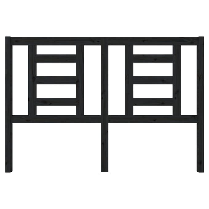 vidaXL - Hoofdbord - 146x4x100 - cm - massief - grenenhout - zwart