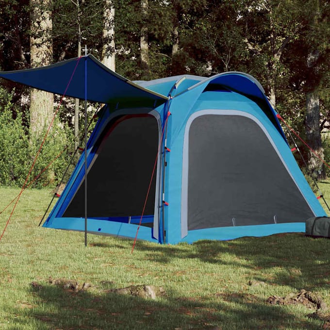 vidaXL - Tent - 4-persoons - waterdicht - snelontgrendeling - blauw