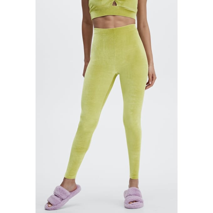 Fabletics Emma Velour Legging Golden Leaf Taglia: M REG | Leggings Outlet | Donna | Giallo