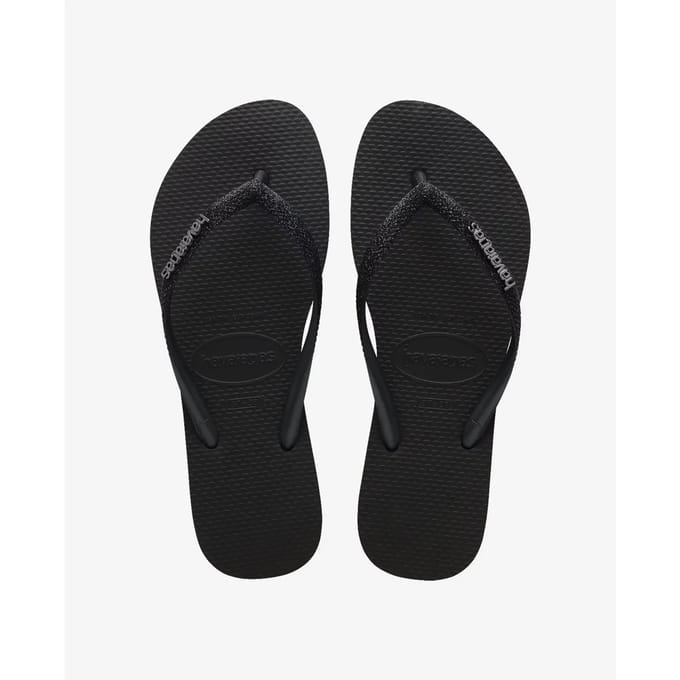 Havaianas Slim Slippers en Sandalen Dames - Zwart - Maat 37/38 - Plastic